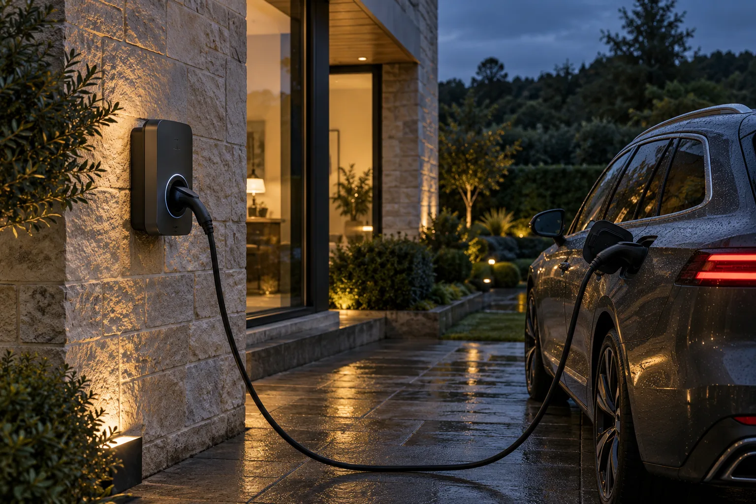 AI concept of a home EV charger